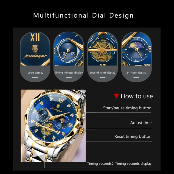 Luxury Men Wristwatch Waterproof 4