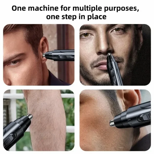 Black Electric Nose Hair Trimmer For Men And Women Available With Low Noise High Torque High Speed Motor Washable Nasal Hair - Image 2