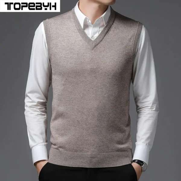 New Men'st V-neck Knitted Vest