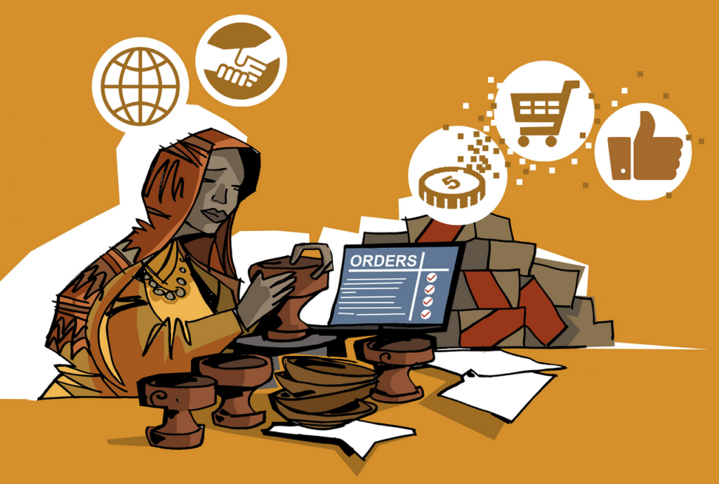 Diplo-illustration-e-commerce-SMEs-Africa-goods